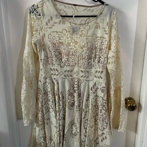 Free People Lover's Folk Song Mini Dress